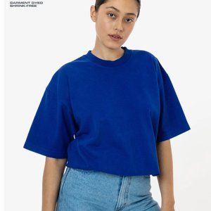 Los Angeles Apparel - 6.5oz Garment Dye Crew Neck T-Shirt - Cobalt Blue - XS